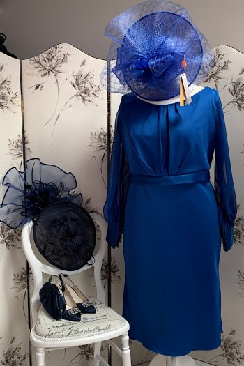 Beautiful Royal Blue Richard Designs Dress Size 24 BNWT