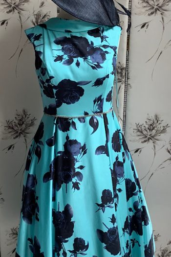 Stunning Veromia Occasions Dress- This Seasons Design - Turquoise/Navy Sz 16 BNWT