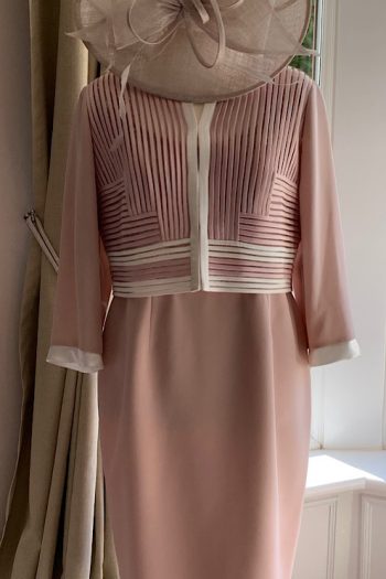 Stunning Veni Infantino For Ronald Joyce Special Occasion Outfit Size 14 BNWT Vintage Rose/Ivory 991402