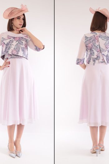 Stunning LIZABELLA Dress and Jacket - Pink/Multi - This Seasons Design- Size 22 - BNWT
