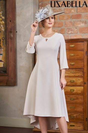 Classy LIZABELLA Dress - Stone/Pearl Trim - This Seasons Design- Size 16 - BNWT